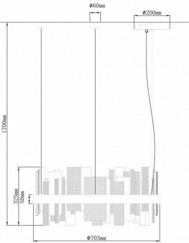 Подвесная светодиодная люстра Wertmark LOTTA WE460.01.303