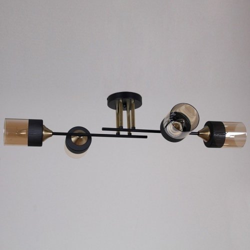 Потолочная люстра Reluce 48460-0.3-04 BK+COPPER Потолочная люстра Reluce 48460-0.3-04 BK+COPPER