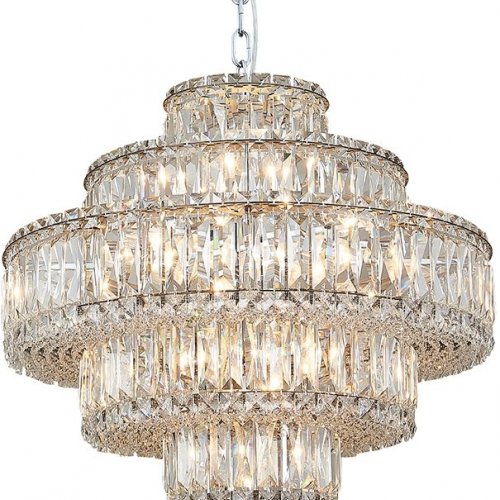 Подвесная люстра Newport 8450 8459+6/C chrome М0066728 Подвесная люстра Newport 8450 8459+6/C chrome М0066728