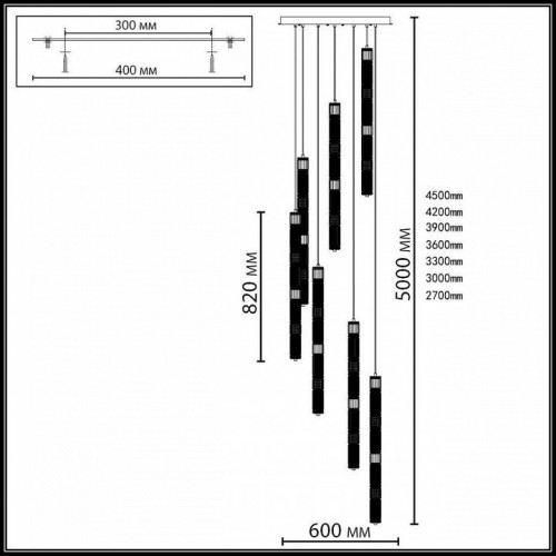 Потолочная люстра Collier 5456/210L