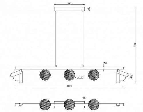 Подвесной светильник iLedex Telescope C4774-100 SGD Подвесной светильник iLedex Telescope C4774-100 SGD