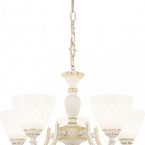 Подвесная люстра AM343837 343837/5 WT+G Подвесная люстра AM343837 343837/5 WT+G