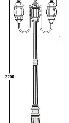 Наземный фонарь Oasis Light AMERICA S 83409SB 10 Bl