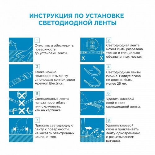 Лента светодиодная угловая Apeyron Electrics 00-84 Лента светодиодная угловая Apeyron Electrics 00-84