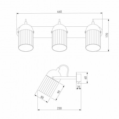 Спот Eurosvet Mars 20122/3 черный/золото