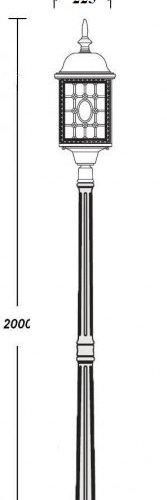 Наземный фонарь Oasis Light LONDON L 64808L Bl