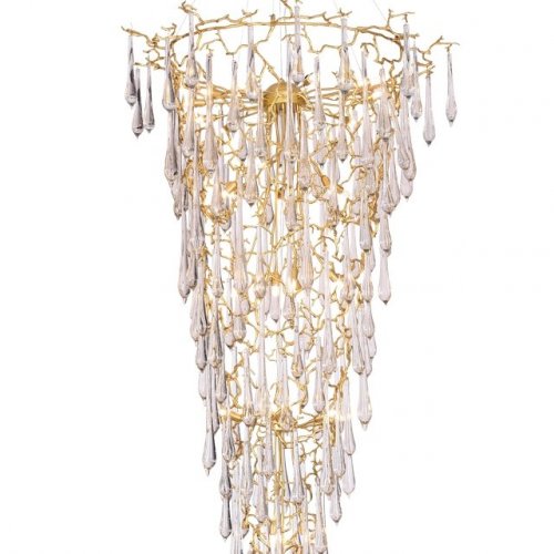 Подвесная люстра Crystal Lux Reina SP34 D1200 Gold Pearl