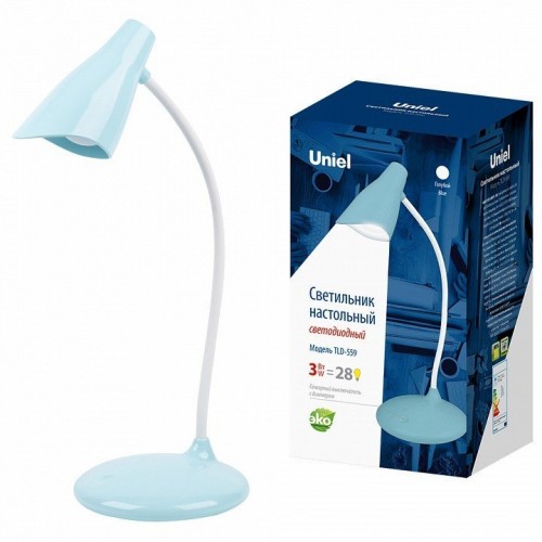 Настольная лампа (UL-00004142) Uniel TLD-559 Blue/LED/280Lm/5000K/Dimmer