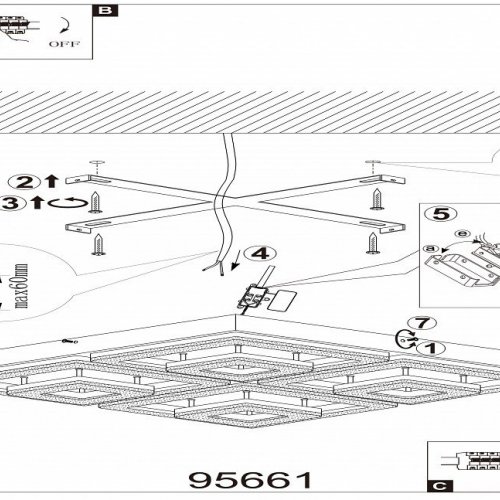 Потолочный светодиодный светильник Eglo Fradelo 95661 Потолочный светодиодный светильник Eglo Fradelo 95661