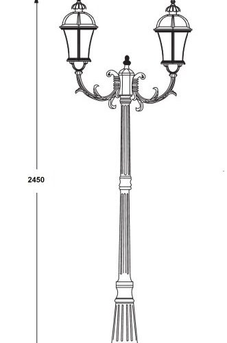 Наземный фонарь ROMA L 95209LA/16 Gw Наземный фонарь ROMA L 95209LA/16 Gw