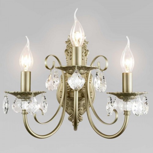 Бра Eurosvet Alda 3305/3 латунь/прозрачный хрусталь Strotskis a072113