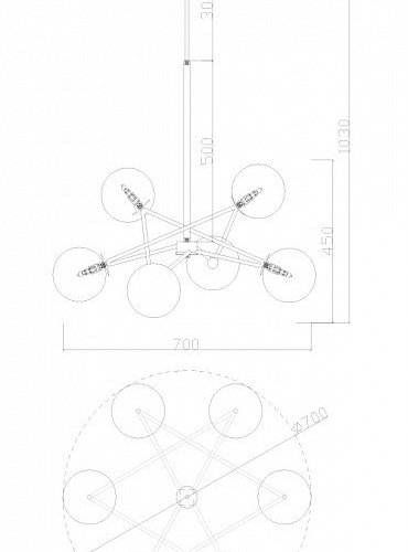 Потолочная люстра Freya Bumble FR5144PL-06W