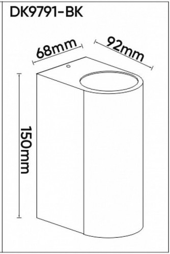 Уличный настенный светильник Denkirs Narvik DK9791-BK