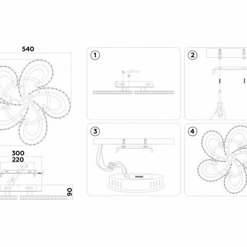 Потолочная люстра Ambrella light Acrylica Ice FA1703