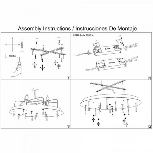 Подвесная люстра Mantra Boomerang 9372+9245 (14L)