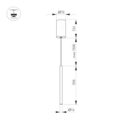 Подвесной светодиодный светильник Arlight SP-Umbra-Hang-V-L600-10W Warm3000 036952