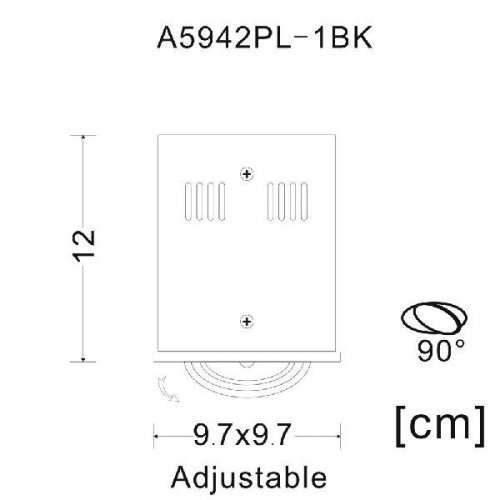 Точечный накладной светильник Arte Lamp Cardani A5942PL-1BK Точечный накладной светильник Arte Lamp Cardani A5942PL-1BK