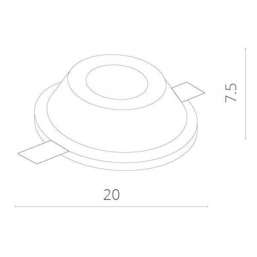 Точечный встраиваемый светильник Arte Lamp Invisible A9270PL-1WH