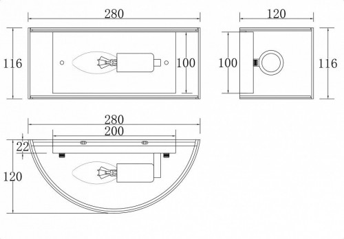 Настенный светильник Maytoni Ripple MOD096WL-01CH
