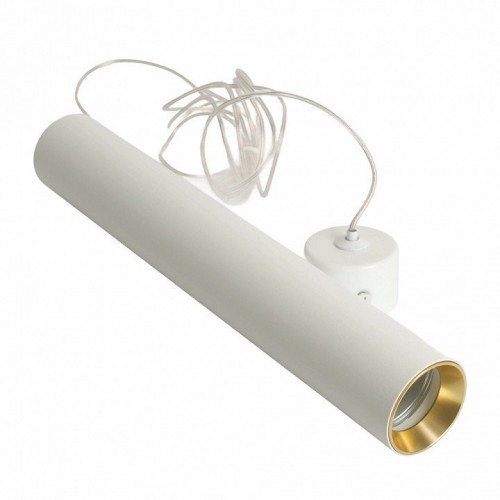 Светильник потолочный Feron ML1018 Barrel levitation на подвесе MR11 35W 230V, белый + золото 40*250 51386