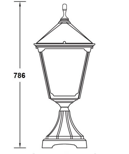 Наземный фонарь QUADRO XL 79904XL SB3L Bl