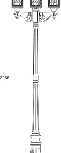 Наземный фонарь Oasis Light LONDON S 64809SB Bl