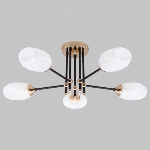 Потолочная люстра IMEX MD.4144-5-S-BK+FGD Потолочная люстра IMEX MD.4144-5-S-BK+FGD