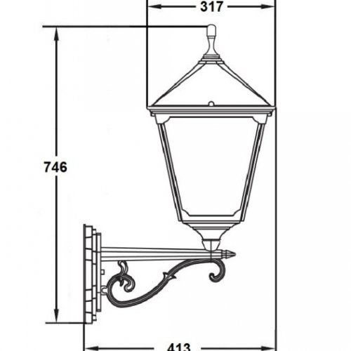 Настенный фонарь уличный QUADRO XL 79901XL 02C Bl