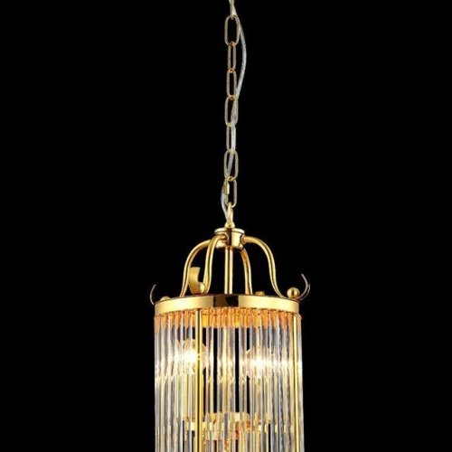 Подвесная люстра Crystal Lux Tadeo SP4 D200 Gold/Transparente