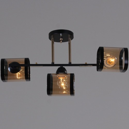 Потолочная люстра Reluce 09063-3.3-03 BK+FG Потолочная люстра Reluce 09063-3.3-03 BK+FG