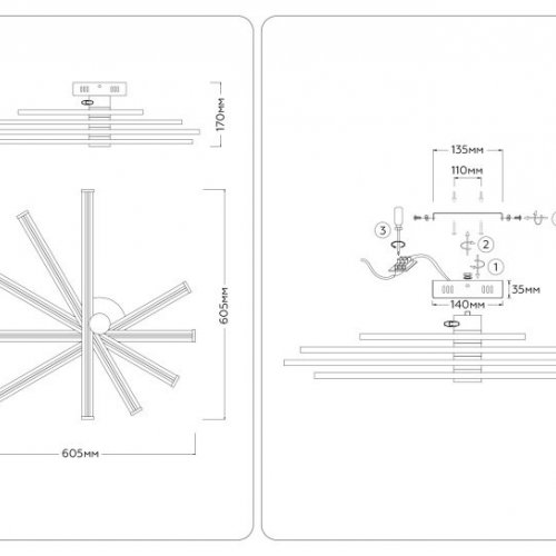 Потолочная люстра Comfort FL6221 Потолочная люстра Comfort FL6221