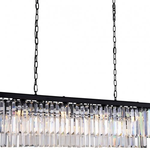 Подвесная люстра DeLight Collection 1920s Odeon KR0387P-10C/P black/clear Подвесная люстра DeLight Collection 1920s Odeon KR0387P-10C/P black/clear