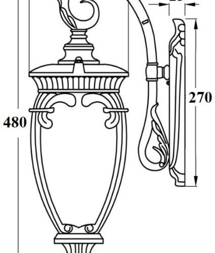 Настенный фонарь уличный Oasis Light VERONA 86202 Bl