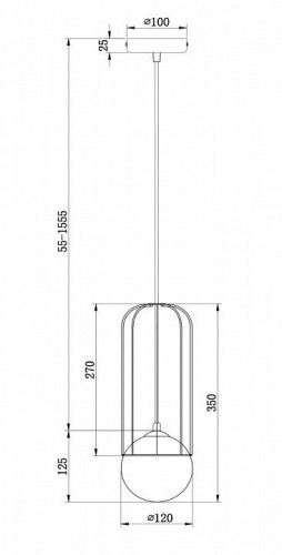 Подвесной светильник Maytoni Telford P361PL-01G