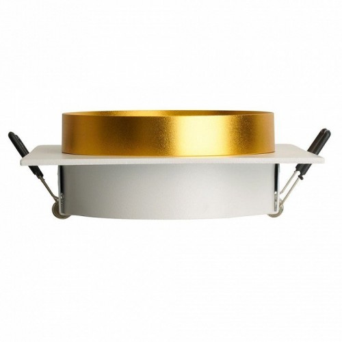 Светильник встраиваемый Feron DL506 потолочный GX53 белый + золото квадрат 51362