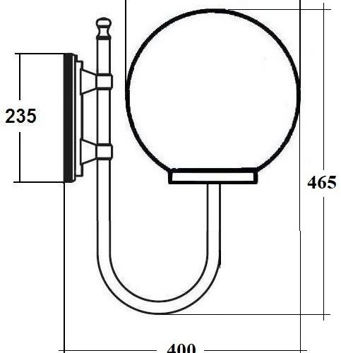 Настенный фонарь Oasis Light уличный Globo Prism gold 88201PG 10 Gb