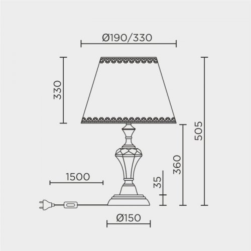 Интерьерная настольная лампа  L9916 GD
