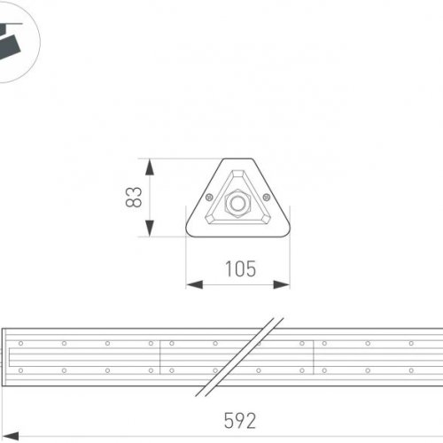 Промышленный потолочный светильник Arlight LAGERN 052028