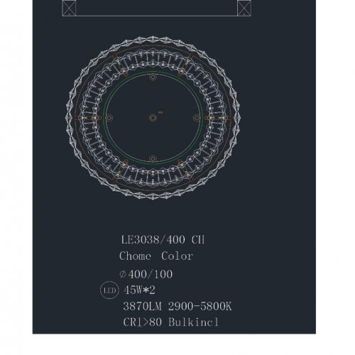 Потолочный светильник Janette LE3038/400 CH