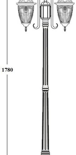 Наземный фонарь Oasis Light FES 86308A 18 Bl Наземный фонарь Oasis Light FES 86308A 18 Bl