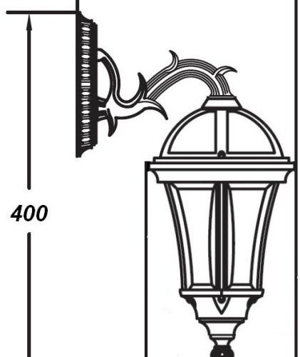 Настенный фонарь уличный Oasis Light ROMA S 95202S/15 Bl