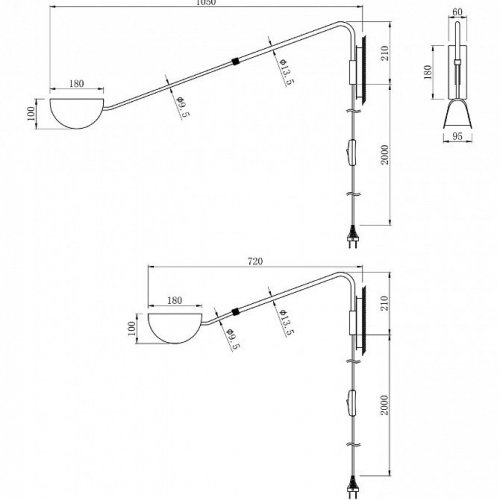 Бра Maytoni Mollis MOD126WL-01B1 Бра Maytoni Mollis MOD126WL-01B1