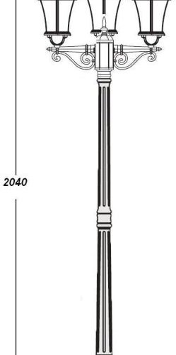 Наземный фонарь Oasis_Light ROMA L 95208LB W