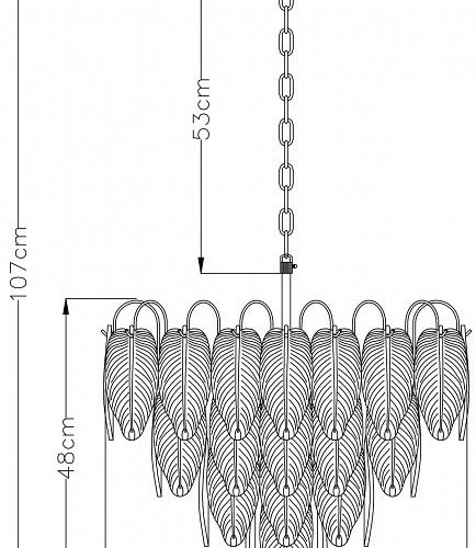 Подвесная люстра Arte Lamp Evie A4052LM-12SG
