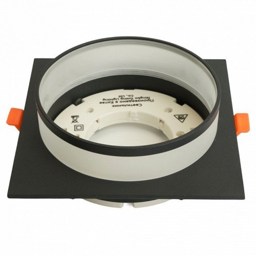 Светильник встраиваемый Feron DL701 потолочный GX70 черный квадрат 51096