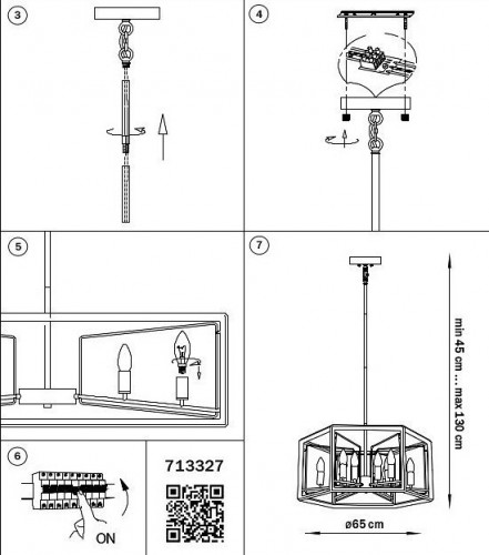 Люстра на штанге Lightstar Regolo 713327 Люстра на штанге Lightstar Regolo 713327