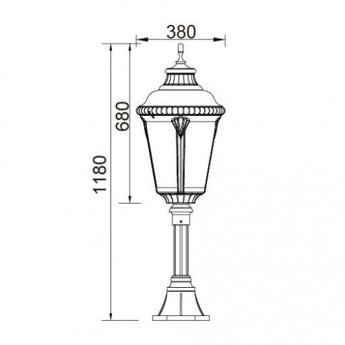 Наземный фонарь Oasis Light 79754L Bl