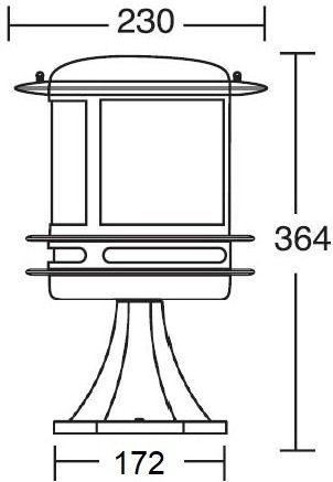 Наземный фонарь Oasis Light TOKIO 68304 SB1 Bl opal
