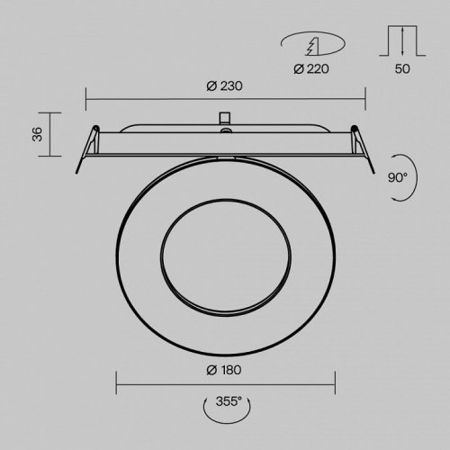 Точечный светильник Maytoni Vector DL102-12W2.7K-W Точечный светильник Maytoni Vector DL102-12W2.7K-W