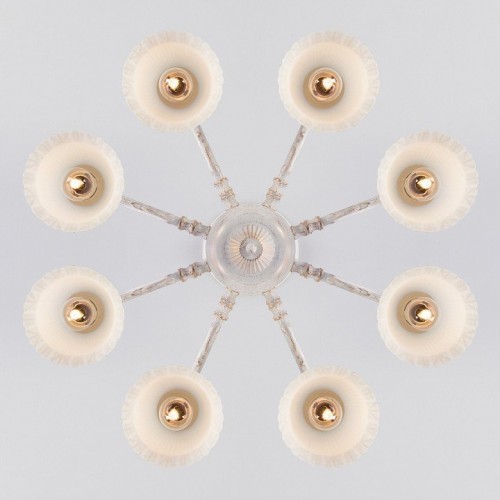 Потолочная люстра Eurosvet Campina 60107/8 белый с золотом Потолочная люстра Eurosvet Campina 60107/8 белый с золотом